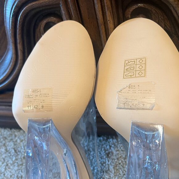 Clear Wedge Sandals Size 11 - Picture 10 of 11